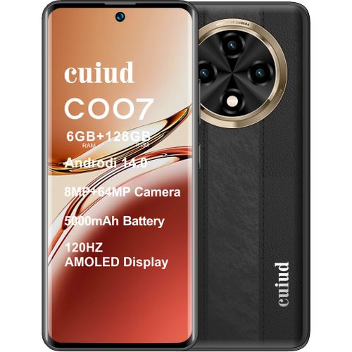 Cuiud C007 4G LTE 128GB ROM+6GB RAM GSM 6.8" 50MP Triple Camera 5000mAh - Black