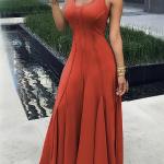 Robe tricotée unie sexy pour femme