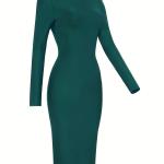 Robe longue élégante à manches longues pour femme