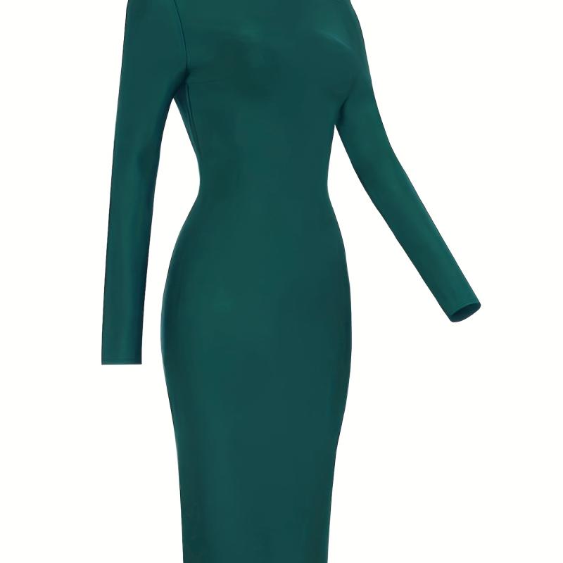 Robe longue élégante à manches longues pour femme