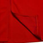 Robe élégante femme en rouge uni à manches bouffantes et col montant